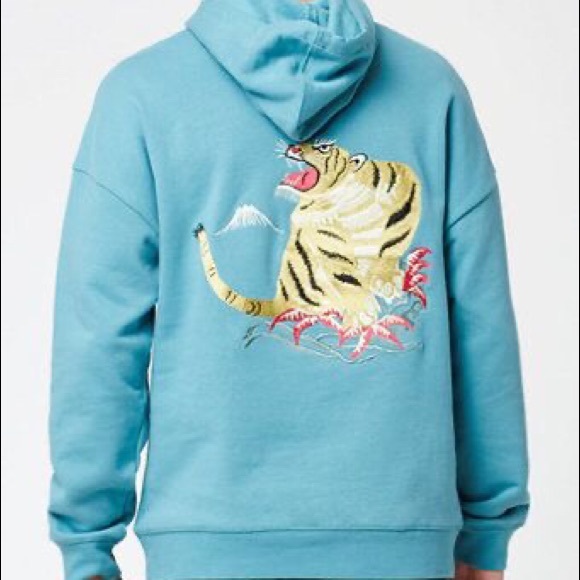tiger embroidered hoodie